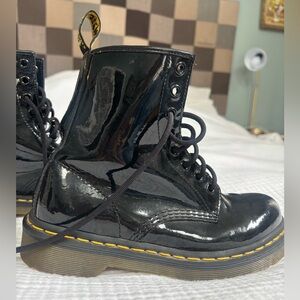 Dr. Martens Black Patent Lace-Up Boots